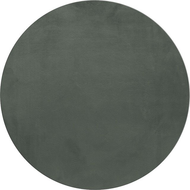 Ayyildiz Kurzflorteppich Pouffy 5100 Grün, rund, Durchmesser: 120 cm - Bild 1