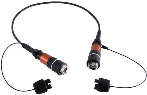 Neutrik Glasfaser LWL Anschlusskabel Multimode Schwarz Länge: 2 m [1x EBC - 1x EBC] - Bild 1