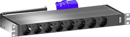 Rittal PDU Basic Basis-Stromverteilung Schaltschrank-Steckdosenleiste, 16A/1P CEE, 8x CEE7/3 Schuko, Schwarz - Bild 1