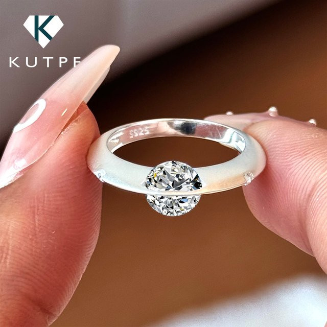 KUTPF Ehering, 925 Silber, Diamant, Damen - Bild 1