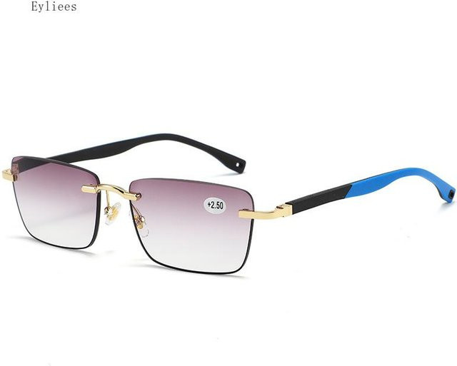 Herren Lesebrille Square, randlos, weiß, multicolour - Bild 1