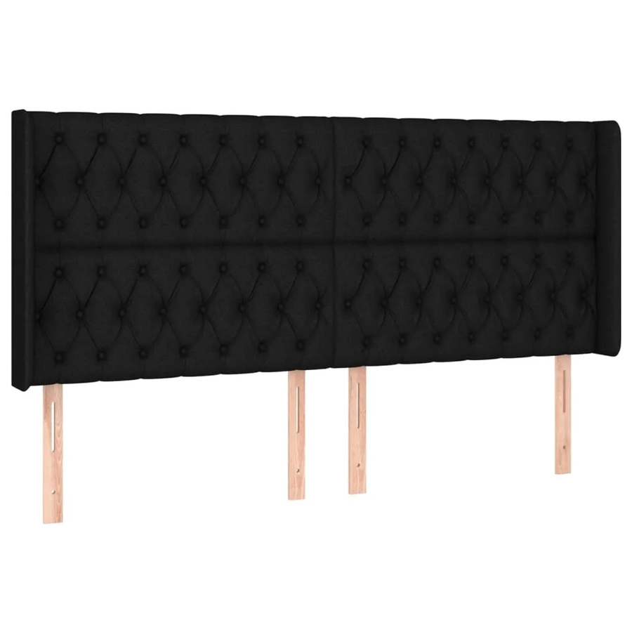 vidaXL LED Kopfteil Modern Schwarz mit USB-Ladeport und integrierter Beleuchtung, B/T/H: 183 x 16 x 118 cm - Bild 2