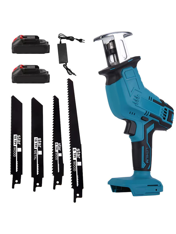 Makita Akku-Säbelsäge mit 3000 U/min und variabler Geschwindigkeit für 21V Makita LXT Akkus in Blau zum Schneiden von Metall, Holz und Rohren - Bild 6