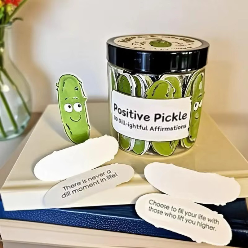 Positive Pickle Affirmationskarten mit 60 Botschaften zur emotionalen Unterstützung und Aufmunterung, Multicolor - Bild 3