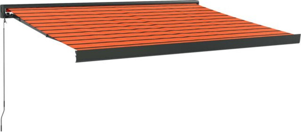Vidaxl Markise einziehbar aus Aluminium und Polyester in Orange und Braun B: 3 m, T: 2,5 m - Bild 1