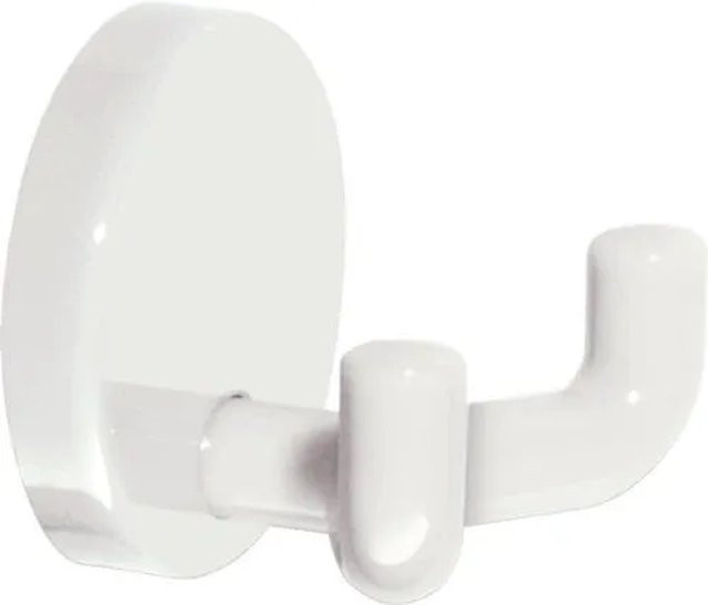 HEWI Doppelhaken 477 90 025 aus Polyamid in Tiefschwarz, B/T/H: 5,0 x 4,35 x 0,5 cm - Bild 1