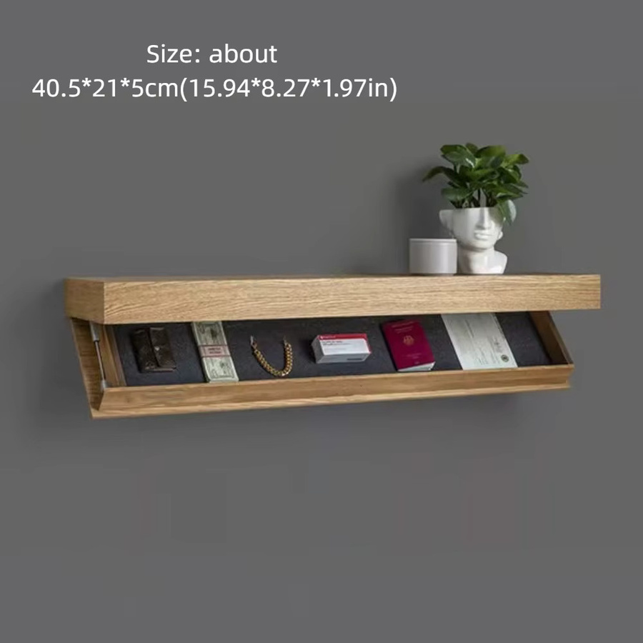 Magicflap Designer Wandregal aus Holz mit multifunktionalem Geheimfach zur Wandmontage - Bild 1