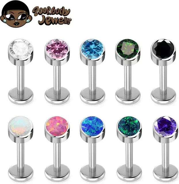 ZOORBODY JEWELRY Ohrstecker Titan, Zirkonia, Unisex - Bild 1