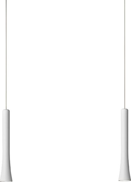 Oligo Rio LED-Pendelleuchte 2-flammig in Weiß matt mit Aluminium-Details und unsichtbarer Höhenverstellung (2700K) - Bild 1