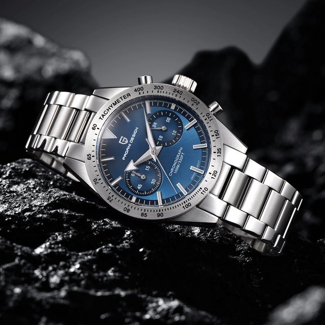 PAGANI DESIGN Chronograph, Quarz, Edelstahl, Grün, Herren - Bild 1