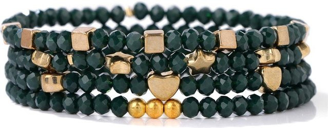 Armband-Set, Kristallglas, Bunt, 19cm, Damen - Bild 1