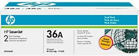 Original HP Toner 36A CB436AD Doppelpack Schwarz für Laserdrucker - Bild 2