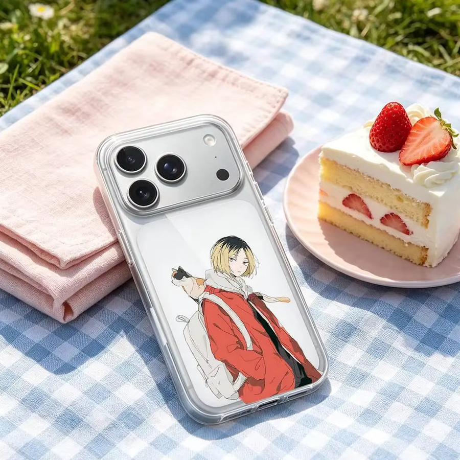 Transparente Handyhülle mit Anime Kenma Kozume Motiv für iPhone 17 16 15 14 13 12 11 Pro Max Plus X XR XS Max Air kompatibel - Bild 3