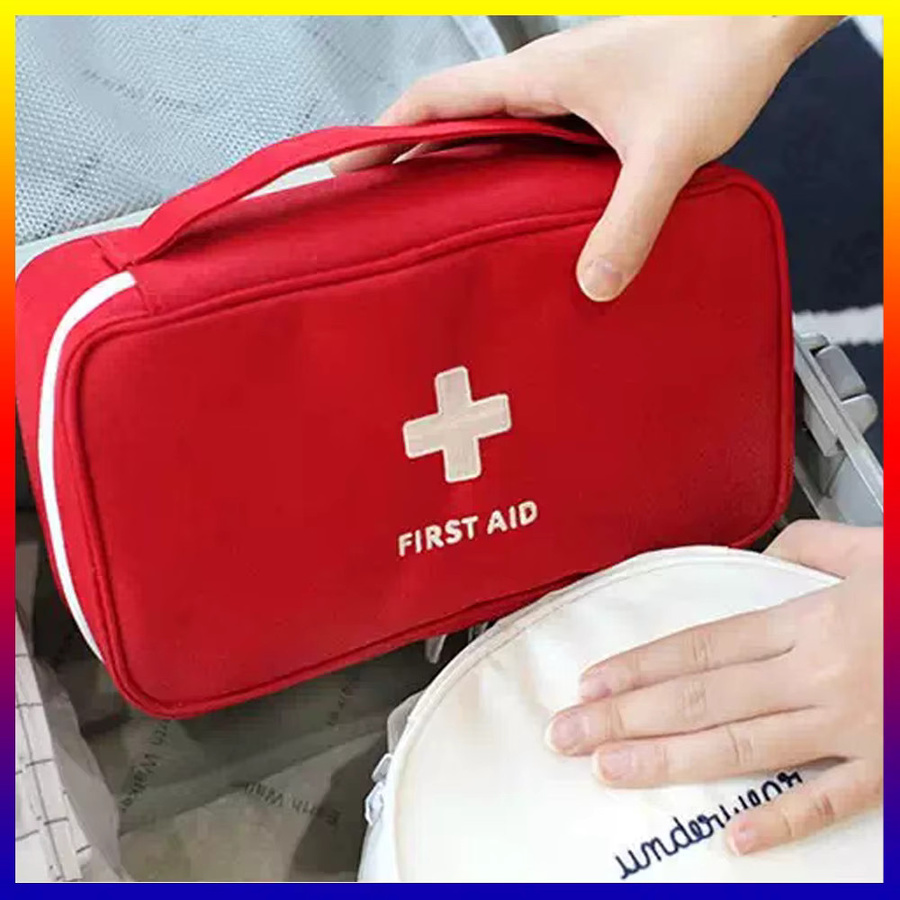 Tragbare Erste-Hilfe-Tasche für Notfälle und Reisen in Rot - Bild 3