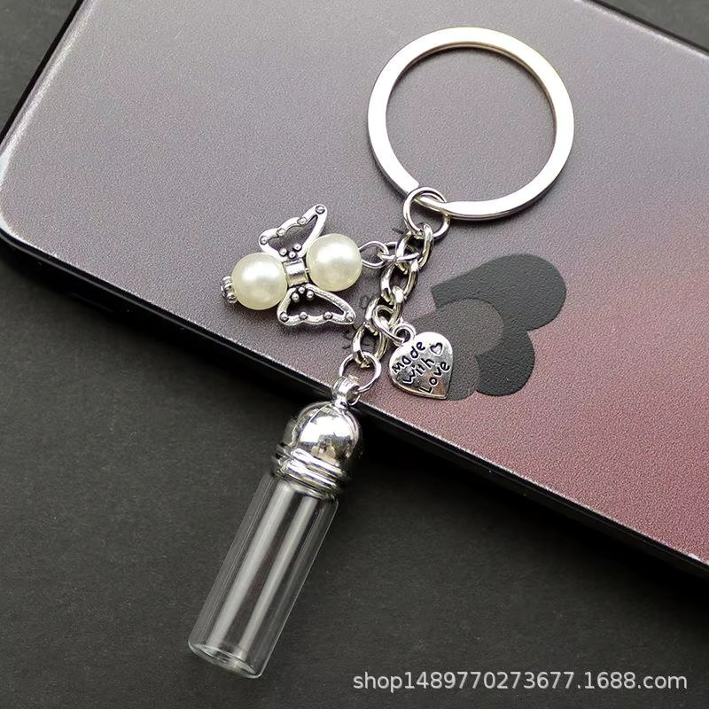 Velishy Schlüsselanhänger Glasflasche, Unisex - Bild 4