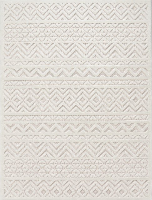In- & Outdoor-Teppich Livornia in Creme mit geometrischem Muster, B/T: 120 x 160 cm - Bild 1