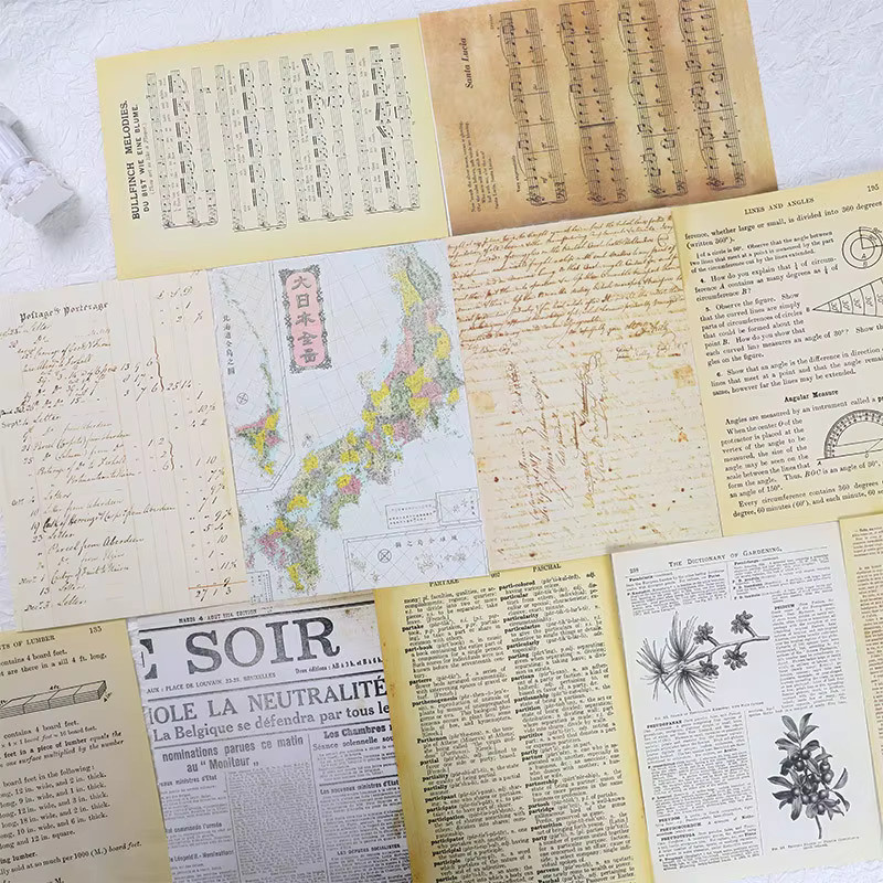 30er Set Retro Scrapbooking Material für DIY Collagen und Tagebuch-Dekoration in Multicolour - Bild 2