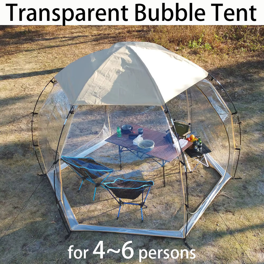 HIDE WALKER Hemi Kristallzelt Transparentes Blasenzelt aus PVC für Outdoor-Camping und Picknick - Bild 2