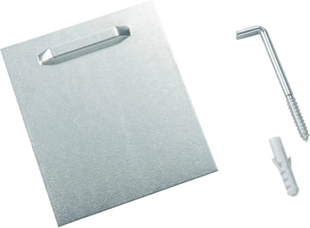 Jokey Kristall-Form Aufhängeset für Spiegel in Silber mit Klebesystem, B/T/H: 8,0 x 10,0 x 10,0 cm - Bild 1