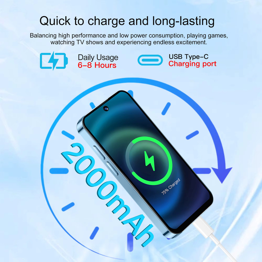 SERVO 19Pro Mini Smartphone mit 3,88 Zoll Display, 4G LTE, Android, Dual-SIM, WLAN und Play Store in Blau - Bild 3