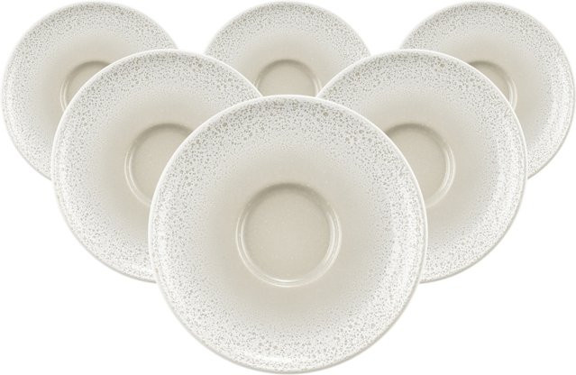 Seltmann Weiden Espressountertassen Sento Home aus Keramik, Weiß, Durchmesser: 12 cm, 6er Set - Bild 1