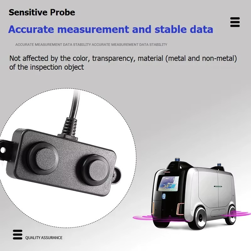 QSZNTEC A02 Ultraschall-Sensormodul in Schwarz mit UART, RS485, I2C und PWM für Roboter und AGV, wasserdicht, Reichweite bis 450 cm - Bild 3