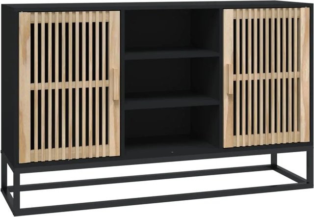 vidaXL Sideboard Schwarz aus Holzwerkstoff, B/T/H: 105 x 30 x 65 cm - Bild 1