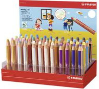STABILO woody Multitalentstift als Farbstift, Wassermalfarbe und Wachsmalkreide in einem, Multicolor, Höhe: 7,6 cm - Bild 1