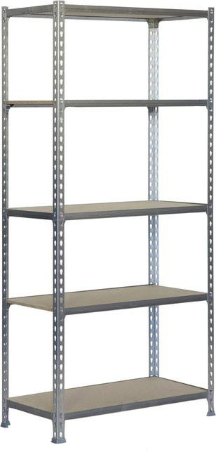 PROREGAL Schwerlastregal Muli mit 5 verstellbaren Fachböden, silber, H x B x T: 180 x 90 x 50 cm - Bild 1