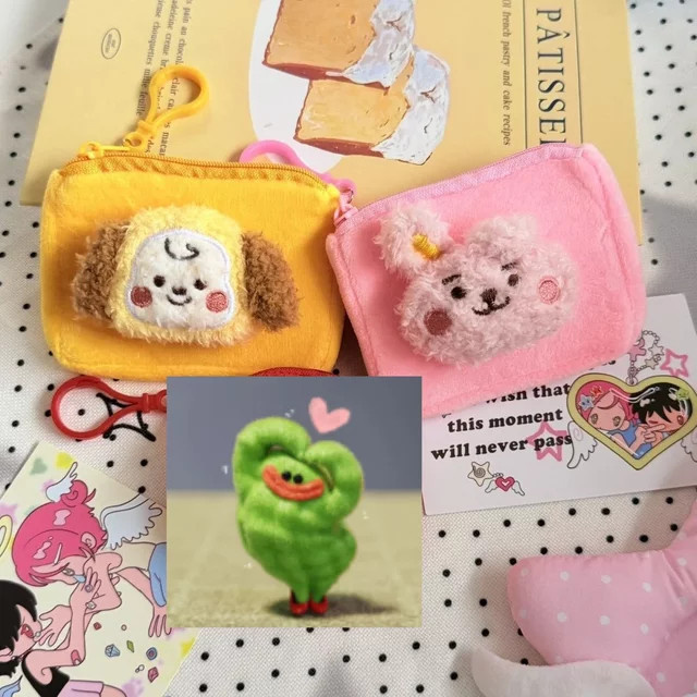 BT21 Puppen-Geldbörse, Kopfhörertasche, Anhänger - Bild 1