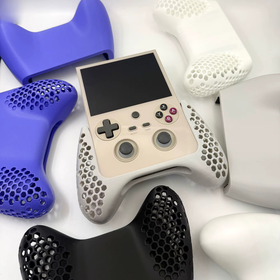 SUMMEROCKS Ergonomischer Griff mit hohlem Wabendesign für RG477V Konsole, 3D-gedrucktes Zubehör in Weiß - Bild 2