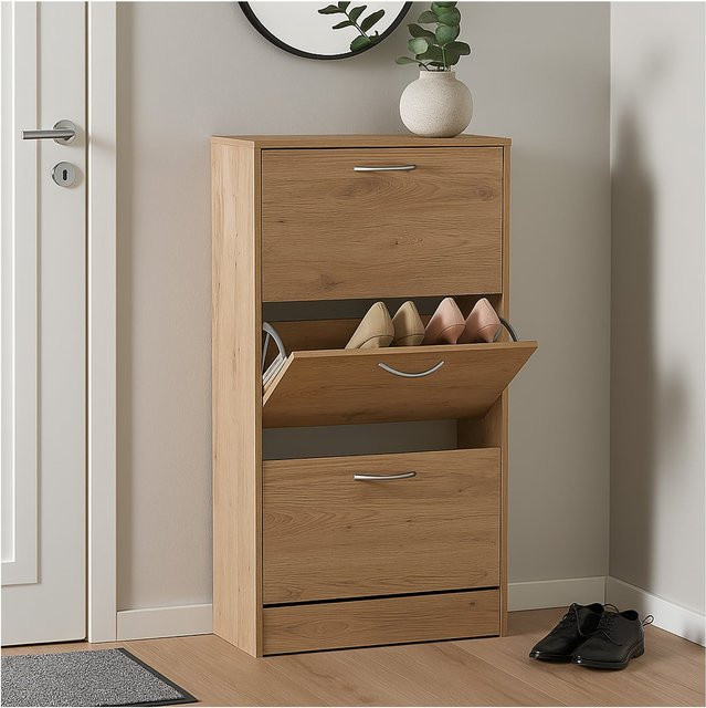 Schuhschrank Thekla von HTI-Living in Artisaneiche, Braun, B: 115,0 cm, H: 59,6 cm, T: 17,0 cm - Bild 1