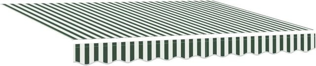 vidaXL Markise mit Gelenkarm in Grün und Weiß aus Polyester und Aluminium B/T/H: 300 x 250 x 165 cm - Bild 1
