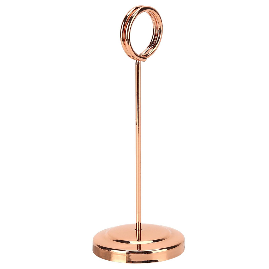 Tischnummernhalter TOMTOP JMS aus Edelstahl in Gold mit Bildklemme für Hotel und Party, Höhe: 10,5 cm - Bild 1