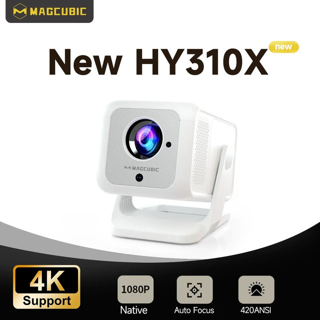 Magcubic HY310X Mini-Projektor mit Android 11, 4K Unterstützung, 420 ANSI, Full HD 1080P und Autofokus in Weiß - Bild 1