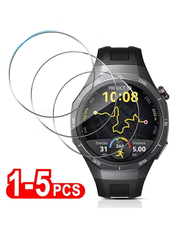 Displayschutzfolie aus gehärtetem Glas für Huawei Watch GT 5 und GT5 Pro, transparent, kratzfest - Bild 3