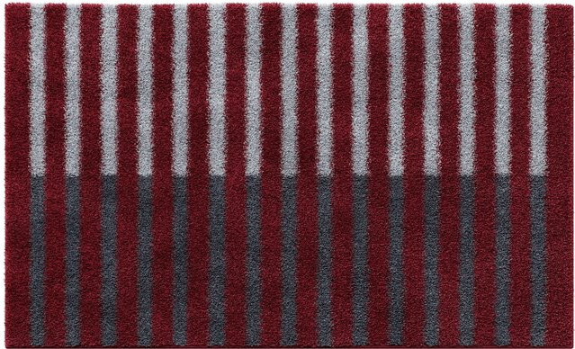 Badteppich STRADA in Rot mit grafischem Design, rutschfest und waschbar, B/T: 120 x 70 cm - Bild 1