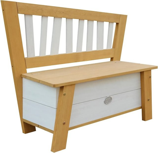 Axi Aufbewahrungsbank Corky aus Hemlock-Holz in Braun und Weiß - Bild 1
