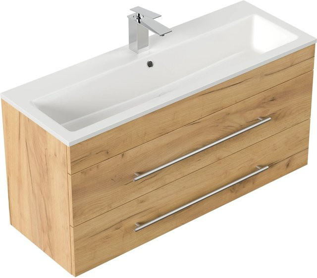 Posseik Badmöbel Portus 1000 SlimLine in Eiche Gold, Breite: 100 cm, Höhe: 48 cm, Tiefe: 36 cm - Bild 1