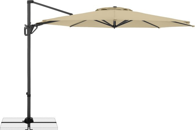 Doppler Ampelschirm LIFE 310 Side in Sand mit Ø 310 cm - Bild 1