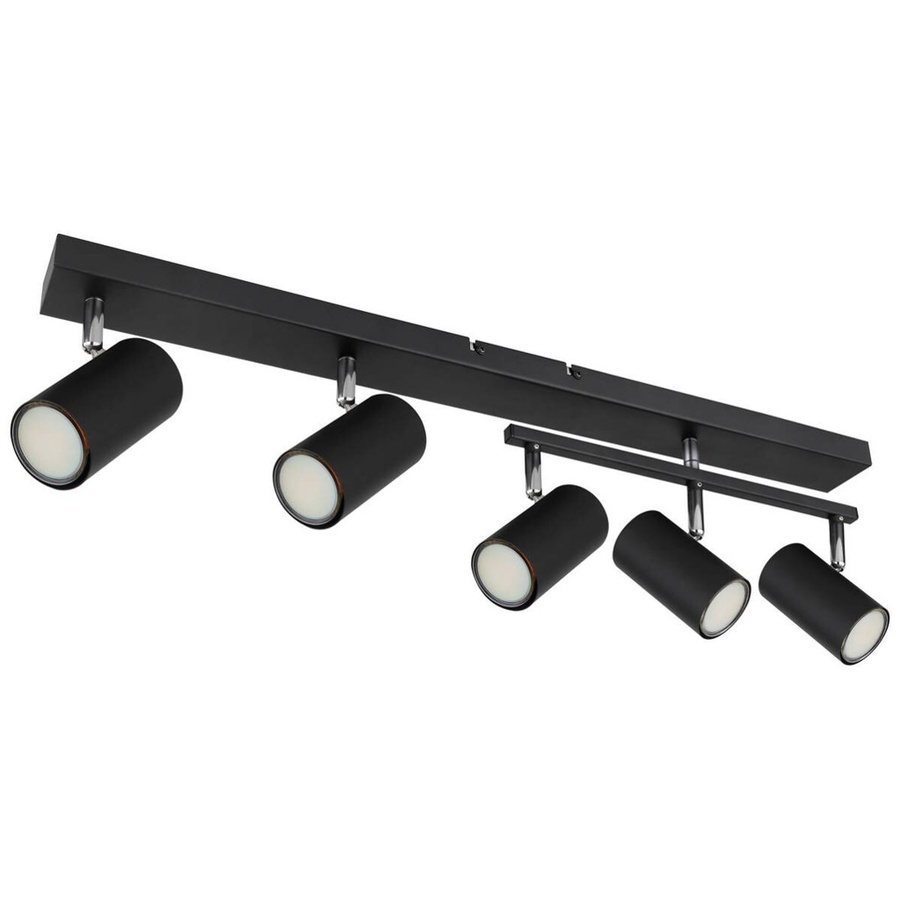 Globo Strahler Robby 5-flammig Schwarz Matt Metall GU10 B/T/H: 35 x 70 x 17 cm - Bild 3