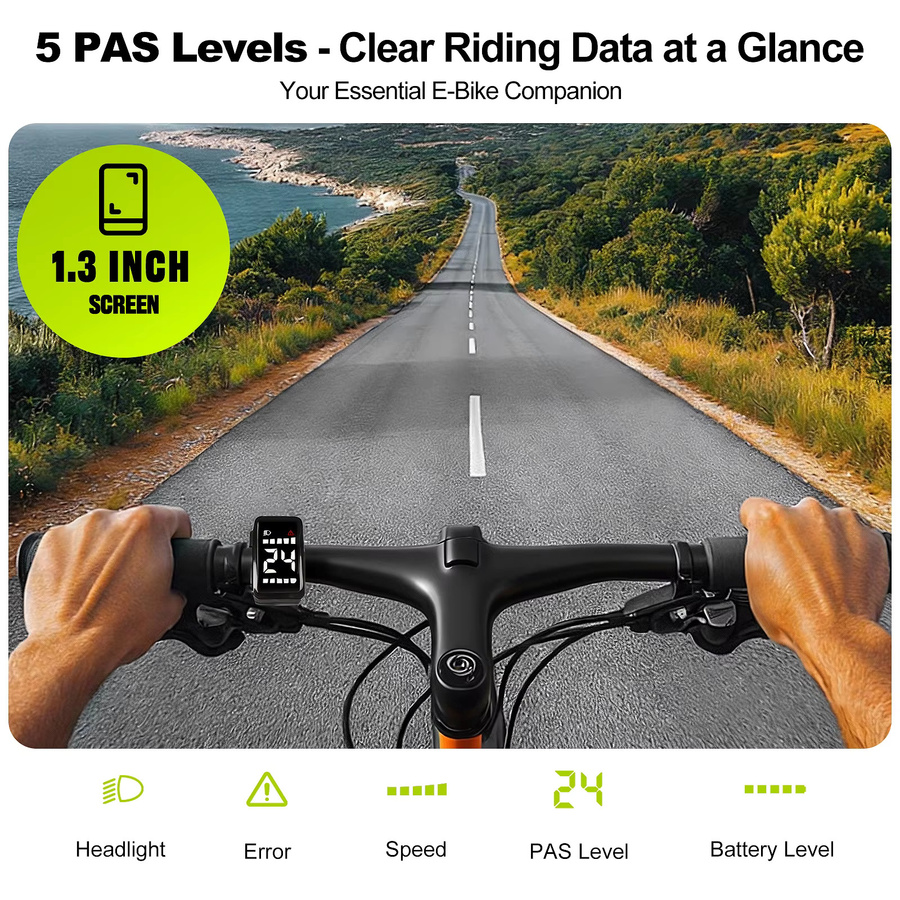 DZ40 LCD-Display von BAFANG in Schwarz, wasserdichtes Mini-Ebike-Intelligent-Display kompatibel mit BBS01B BBS02B BBSHD - Bild 4