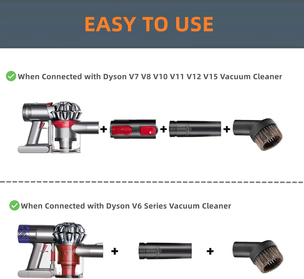 Pferdehaar-Bürstenaufsatz für Dyson Akku-Staubsauger Gen 5 V15 V12 V11 V10 V8 V7 V6 SV10 SV11 SV12 SV14 - Bild 2