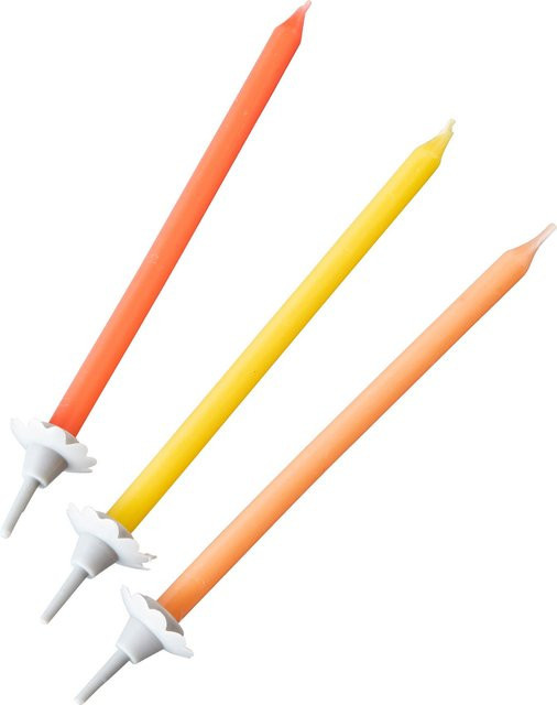 Fackelmann Kerzen mit Halter in Multicolor, 12 Stück, Höhe: 10,5 cm - Bild 1