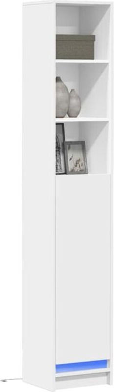 Modernes LED-Sideboard vidaXL aus Holzwerkstoff in Weiß, B/T/H: 36 x 32,5 x 200 cm - Bild 1