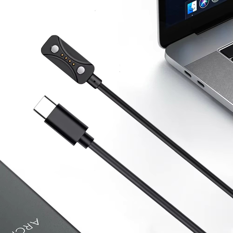 ALLOYSEED USB-C-Ladekabel in Schwarz für Polar Vantage M3 und Polar Vantage V3, Länge: 1 m - Bild 3