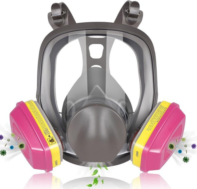 HFYSF 6800 Vollgesichts-Atemschutzmaske als Gasmaske für Lackierarbeiten, Maschinenpolieren und Schweißen - Bild 1