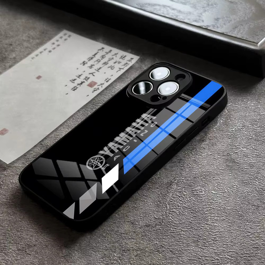 Potdemiel Handyhülle mit Glasabdeckung für iPhone 11 bis iPhone 17 Pro Max in Schwarz - Bild 2