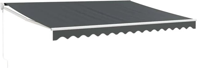 vidaXL Einziehbare Markise aus Aluminium und Polyester in Anthrazit, B/T: 4,5 x 3 m - Bild 1
