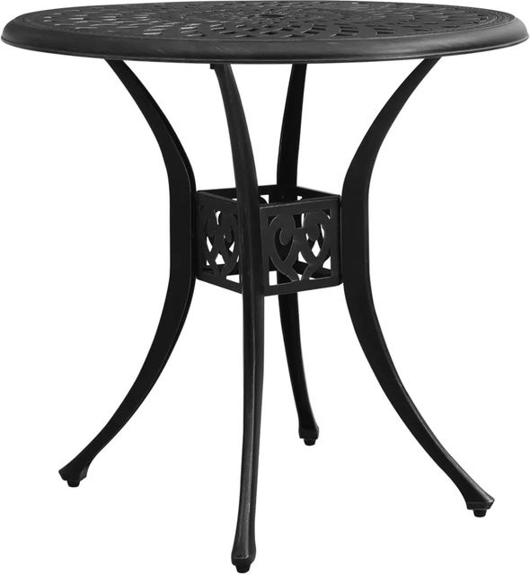 vidaXL Gartentisch aus Aluminiumguss in Schwarz, B/T/H: 78 x 78 x 72 cm - Bild 1